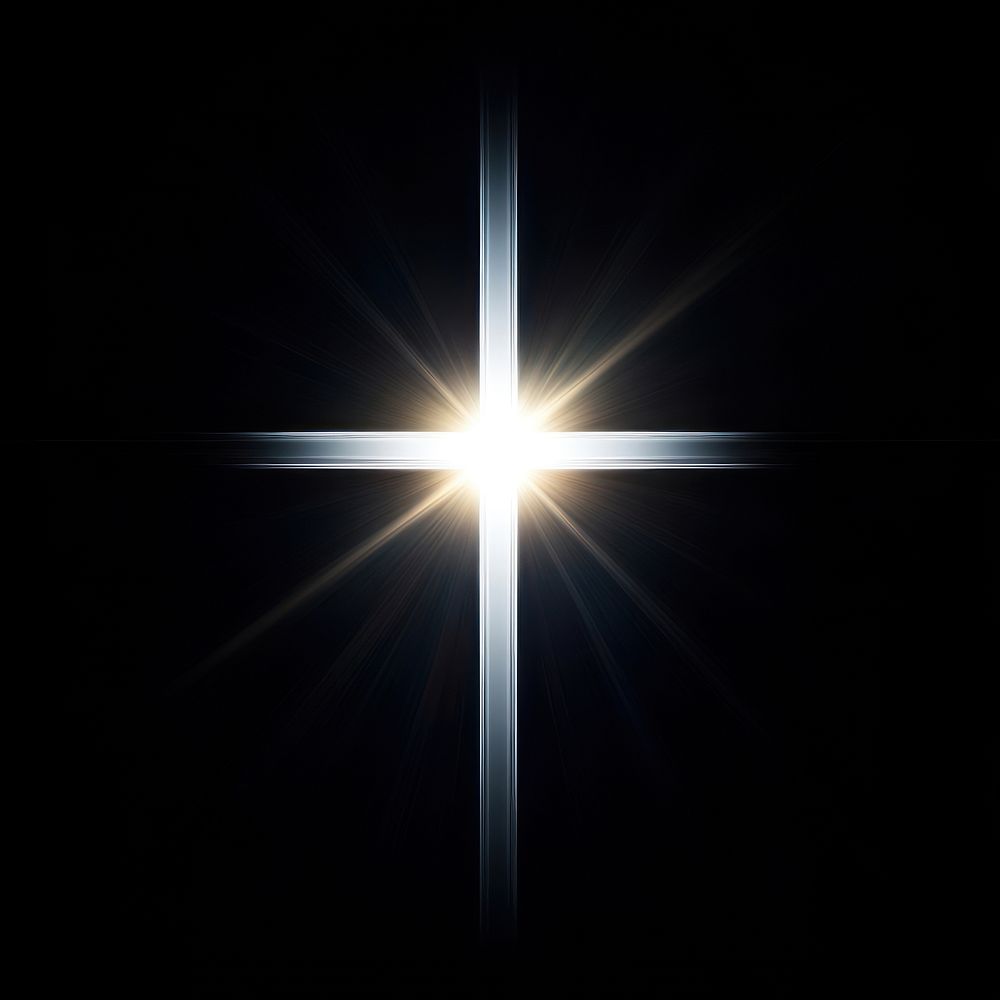 Cross light flare background symbol spiritual.