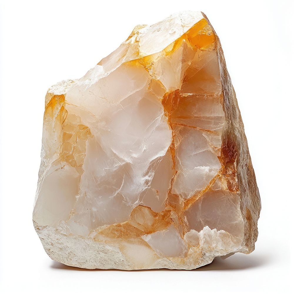 Cracked Chalcedony Rock crystal translucent mineral.