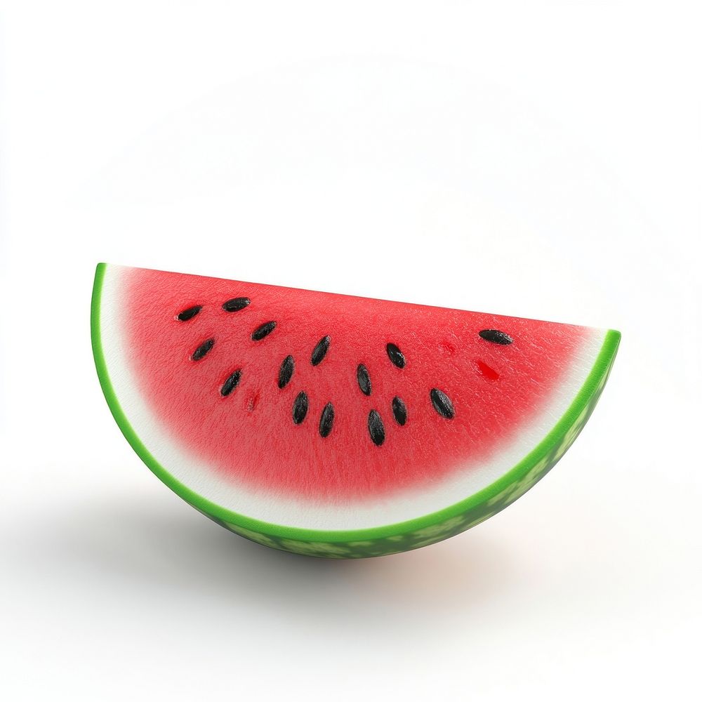 3d coquette watermelon illustration fruit slice.