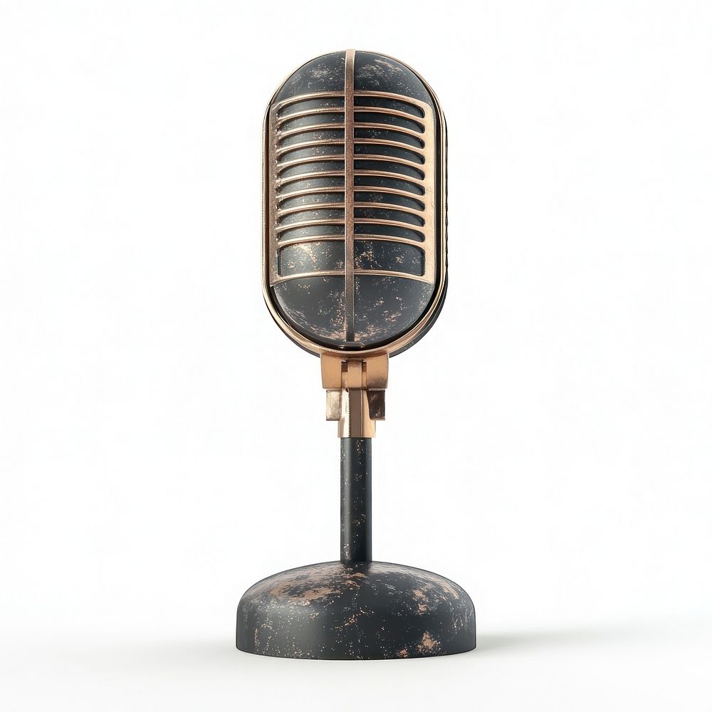 Vintage microphone icon broadcasting equipment classic.