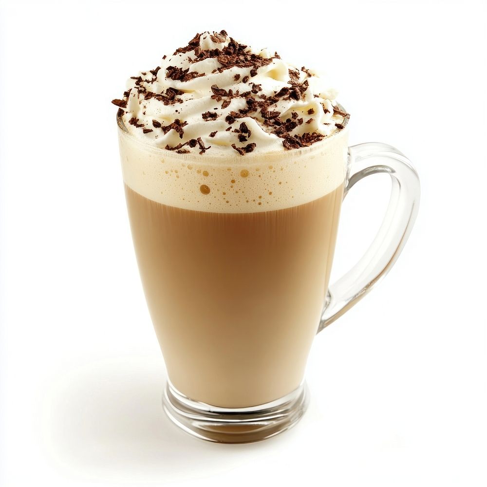 Hot coffee beverage drink cream.