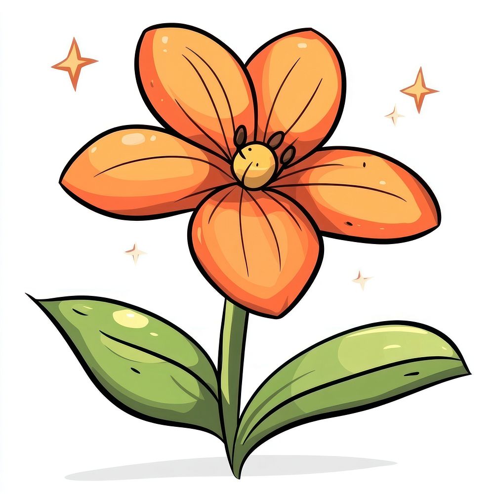 Playful and vibrant flat vector flower petals illustration.