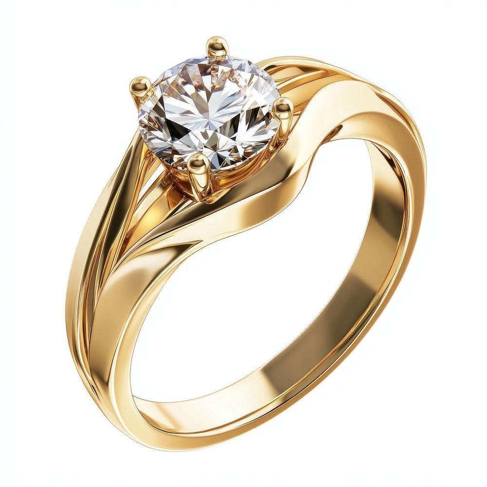 A gold ring with a white diamond accessories accessory jewelry.