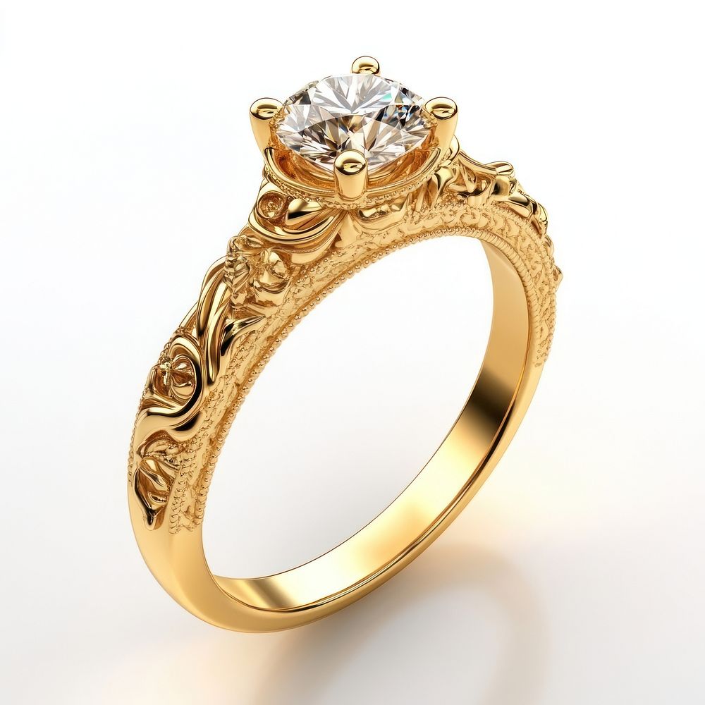 A golden ring with a diamond accessories accessory intricate.