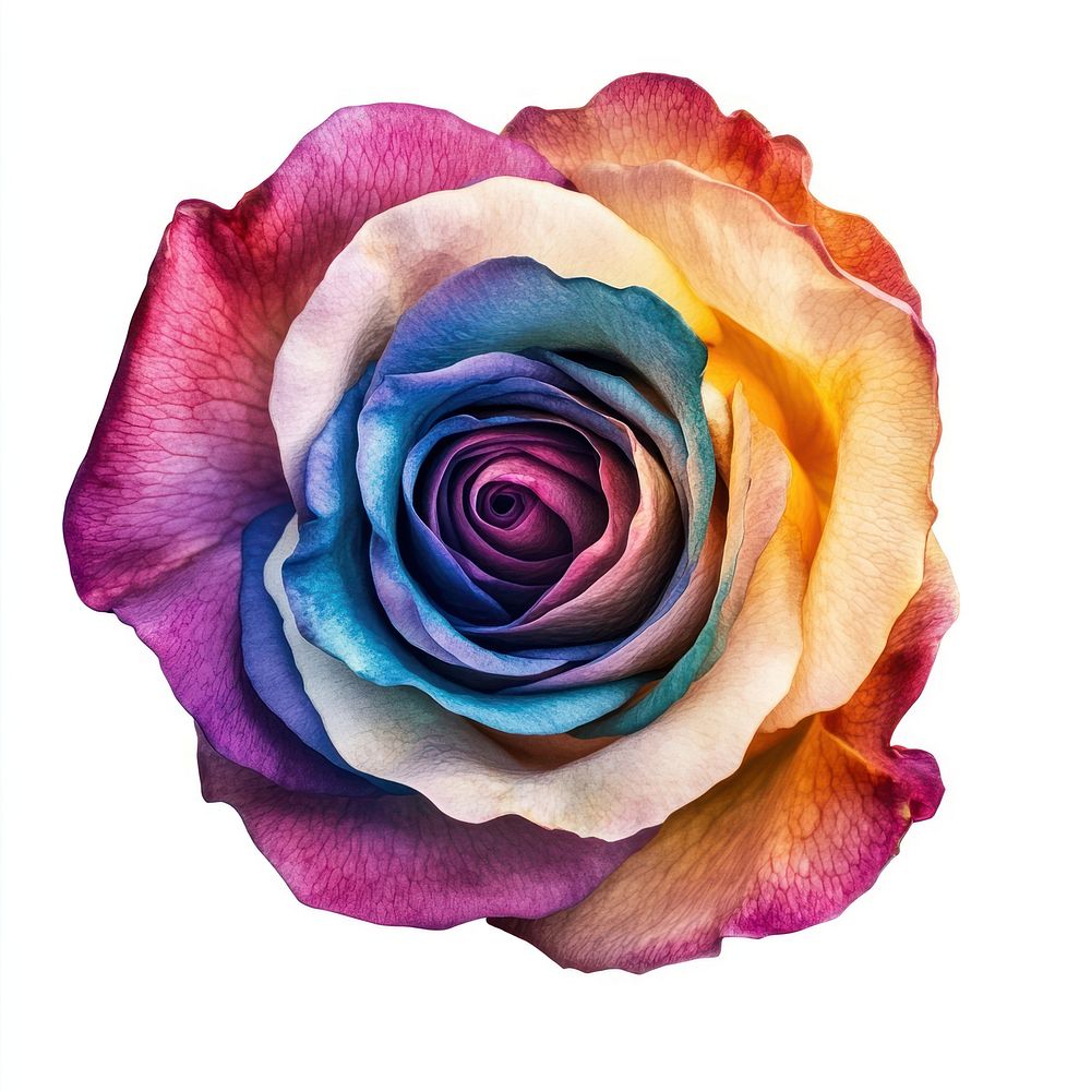 Colorful rose flower petals multicolored.