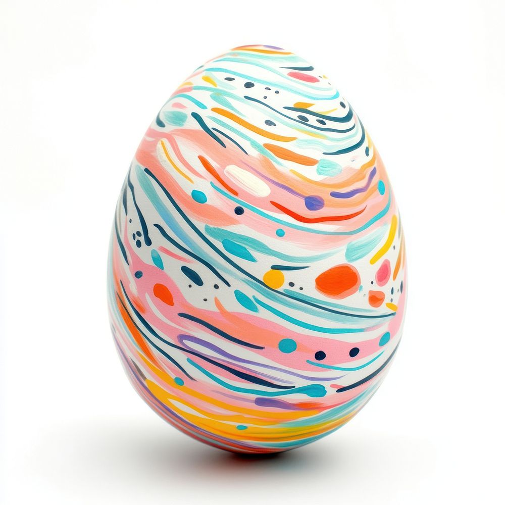 Easter egg colorful painted decorative.