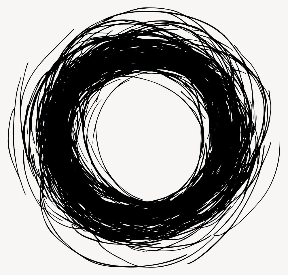 Abstract black circle art vector