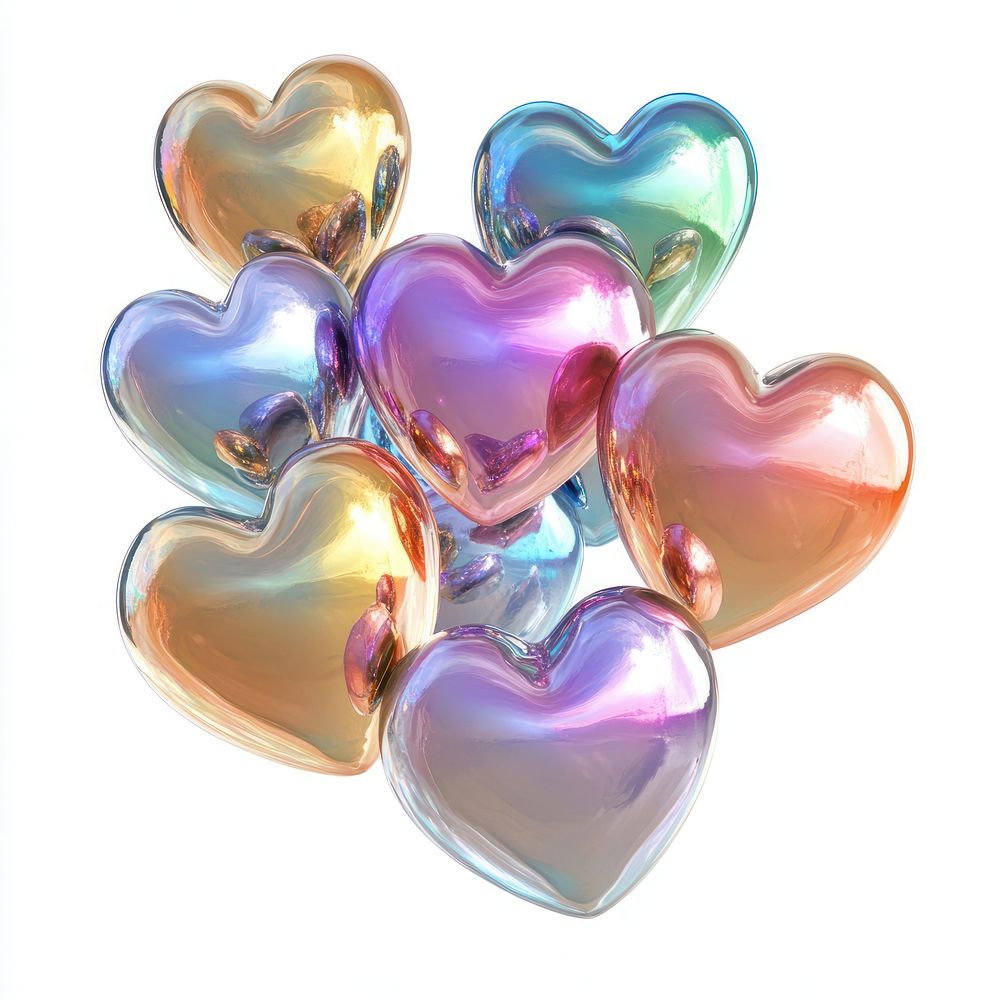 Rainbow Hearts heart illustration accessories.