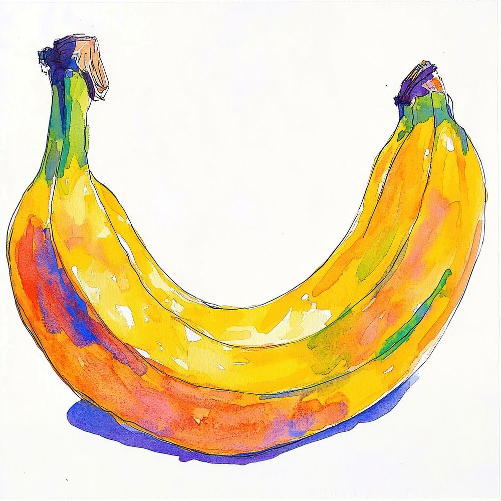 Banana banana illustration watercolor.