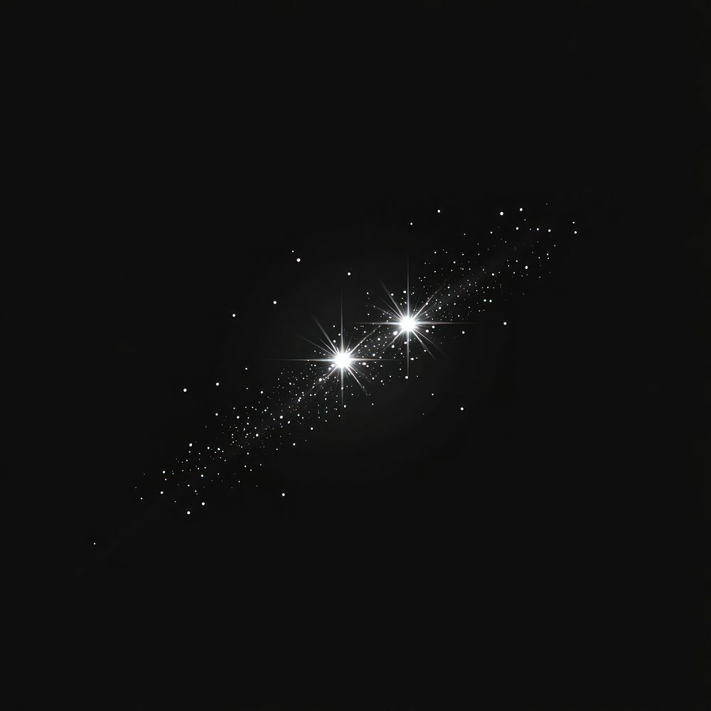 A vector glowing light effect illustration night stars.