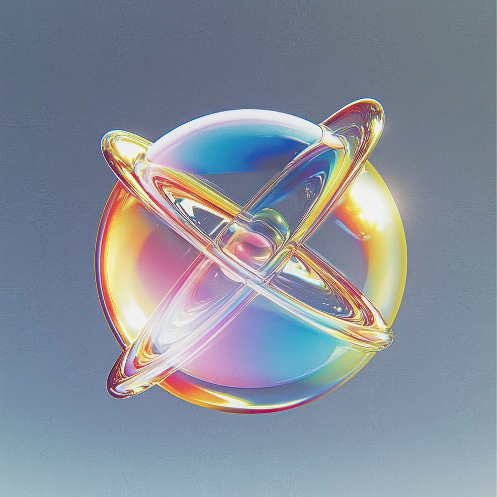 Atom illustration sphere colors.