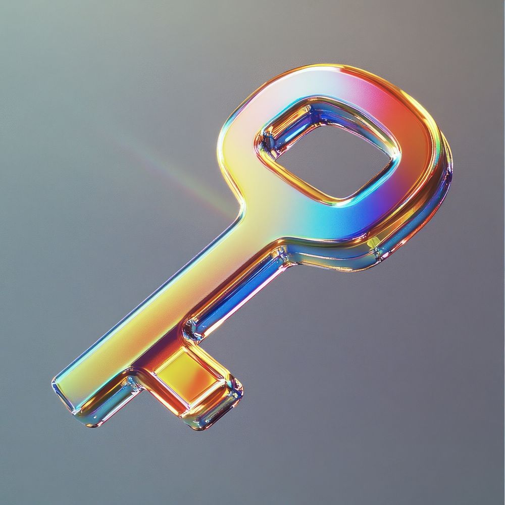 glass key sign icon illustration | Free Photo Illustration - rawpixel