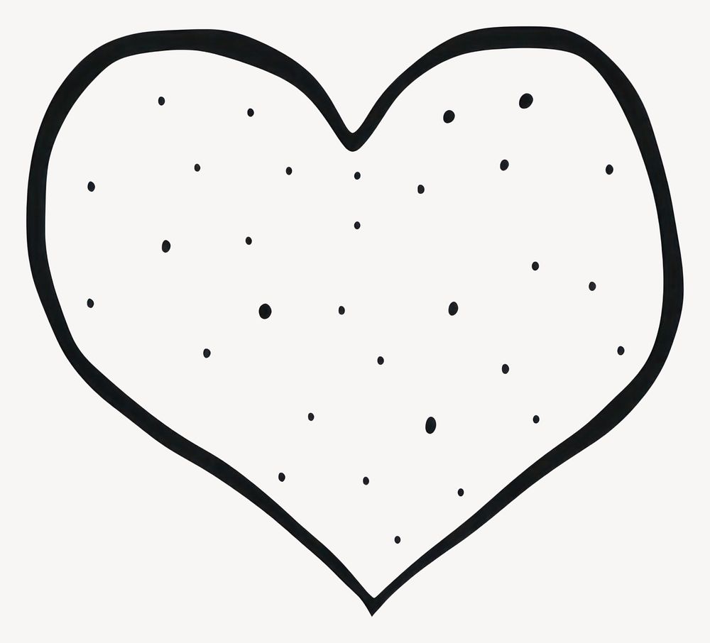 Simple dotted heart illustration vector