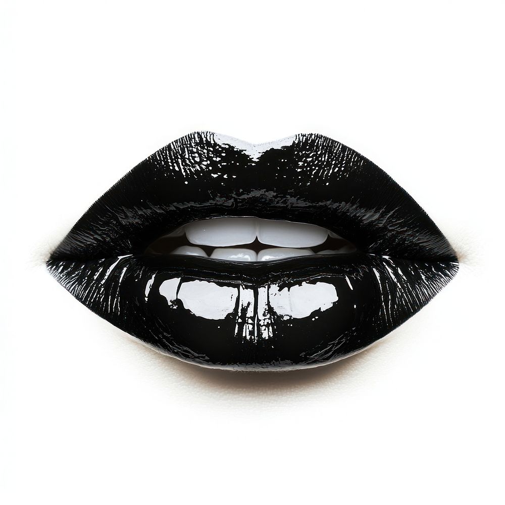 Black lips lipstick cosmetics statement.