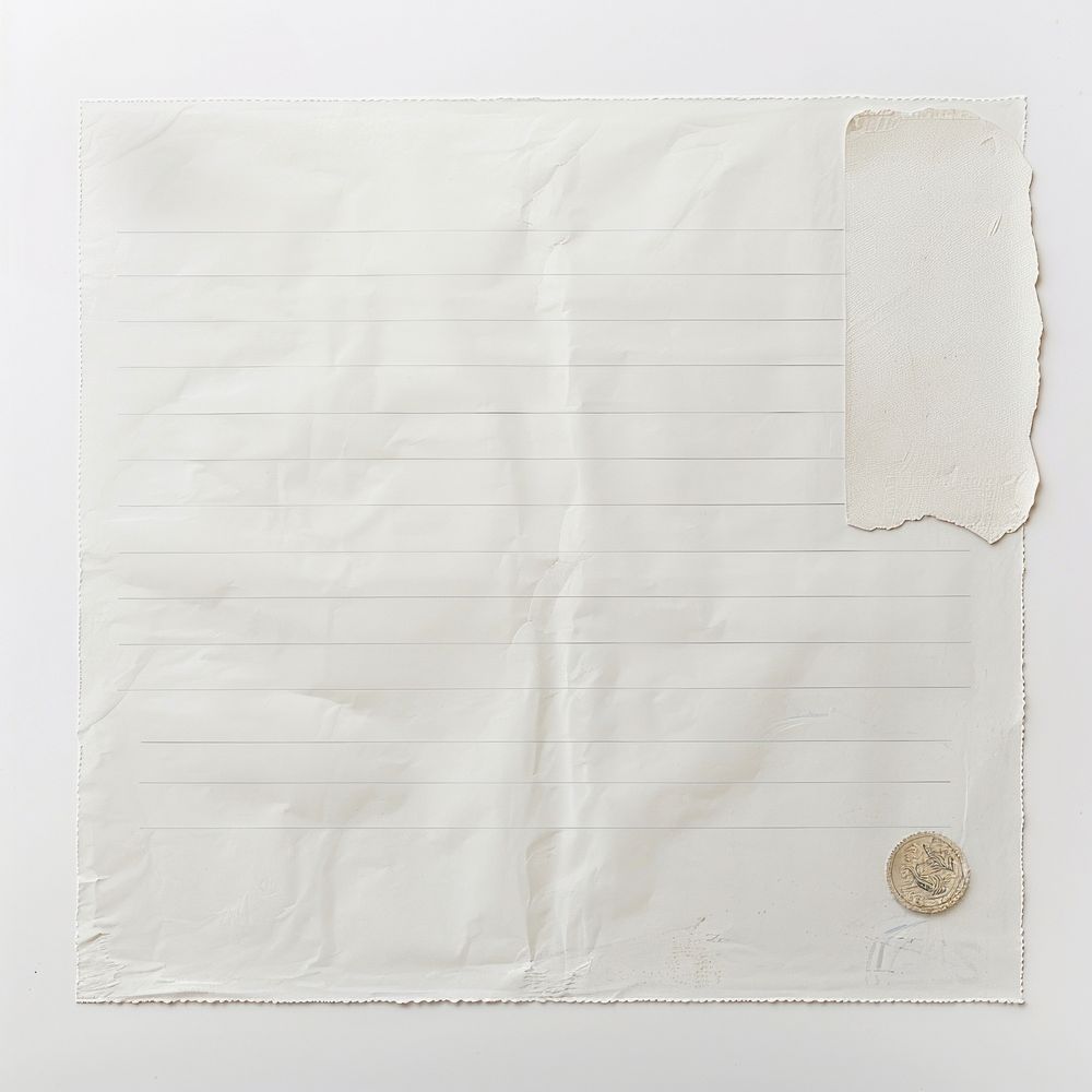 White ephemera ruled paper blank text stationery.