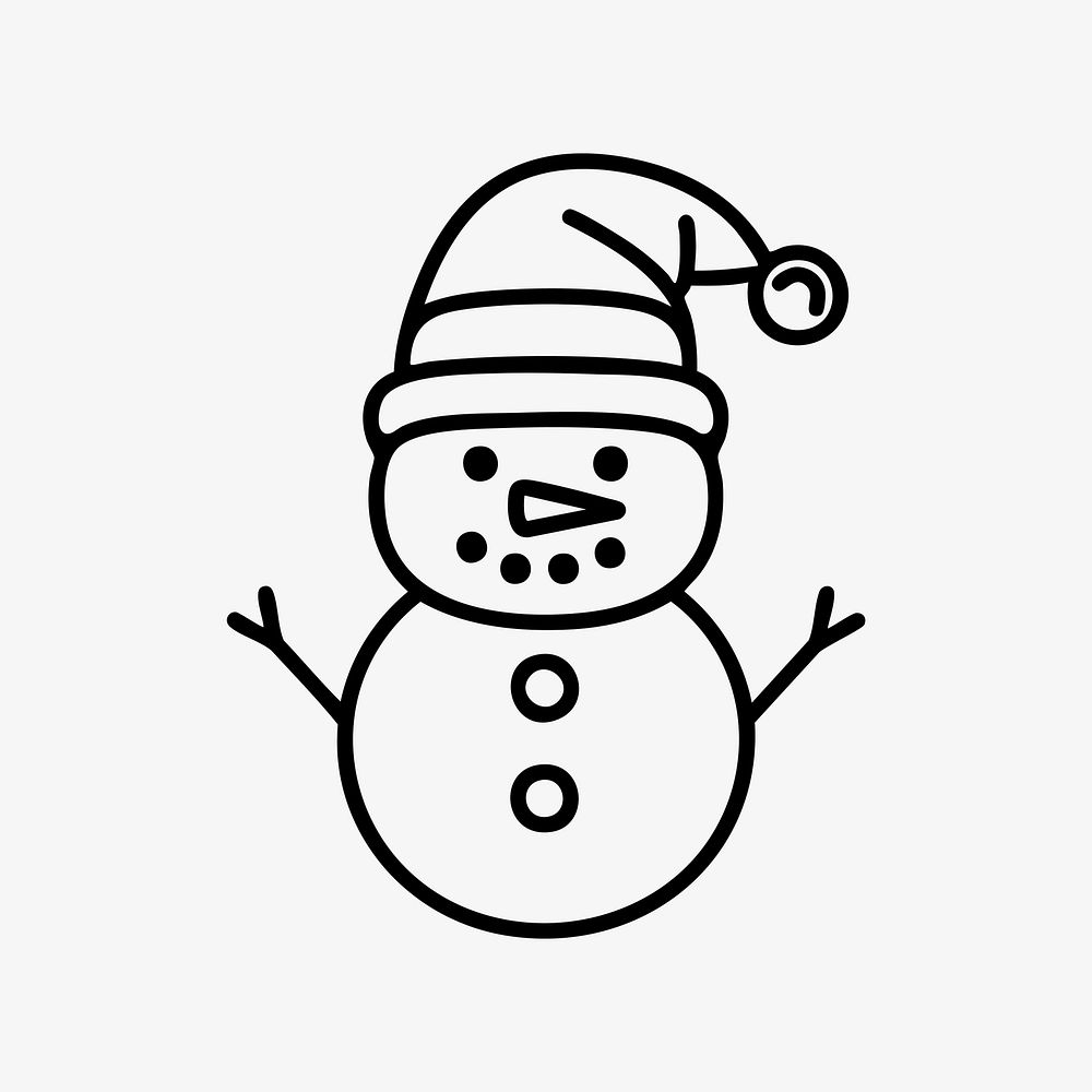 Christmas snowman winter illustration christmas.