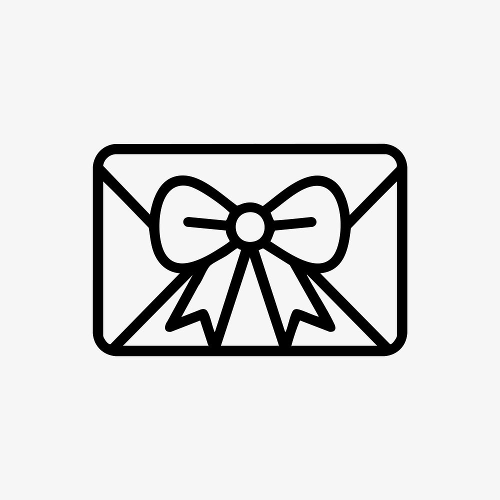 Envelope icon line bow.