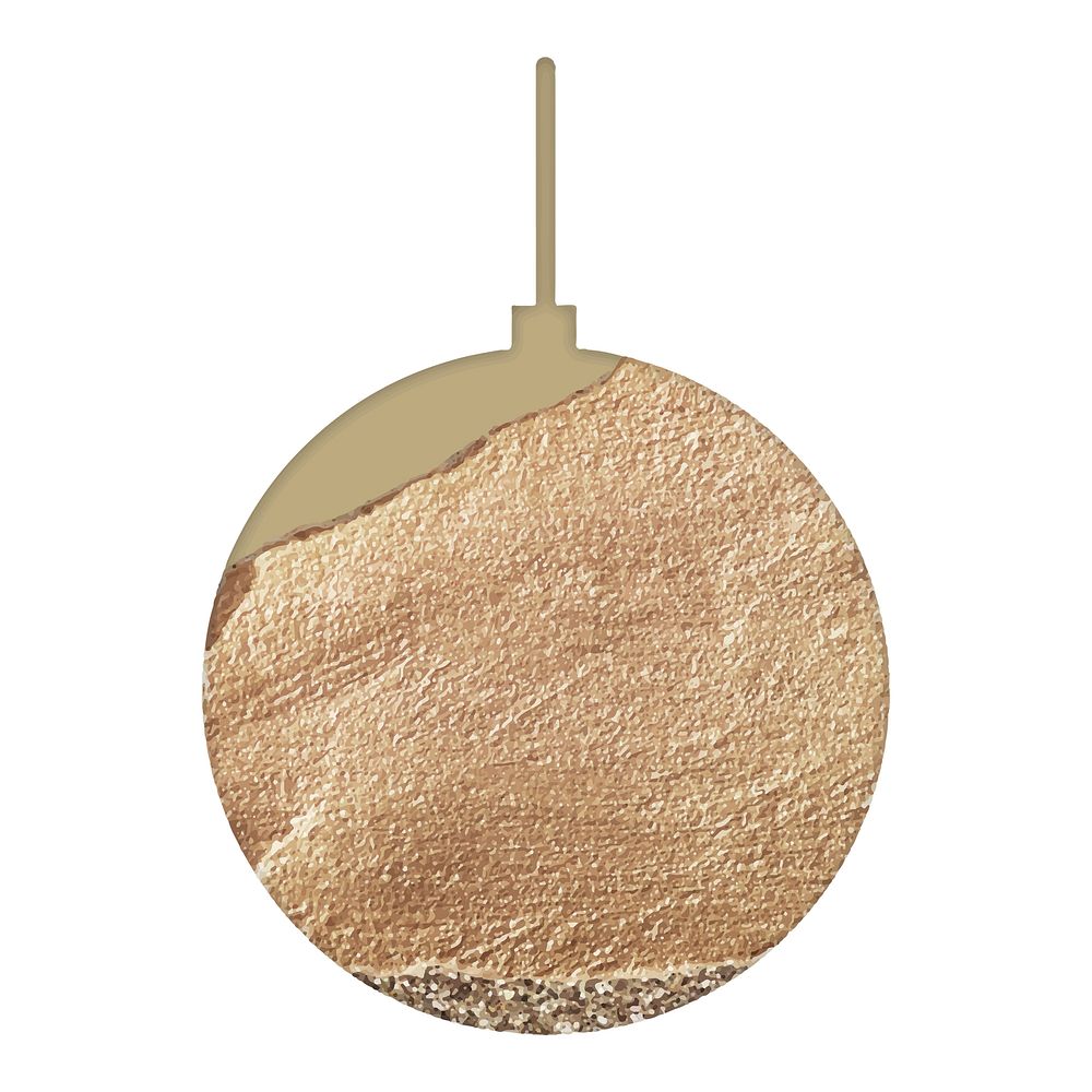 Gold textured ornament with a shiny, metallic finish. This gold ornament is perfect for holiday decor. Add a touch of gold…