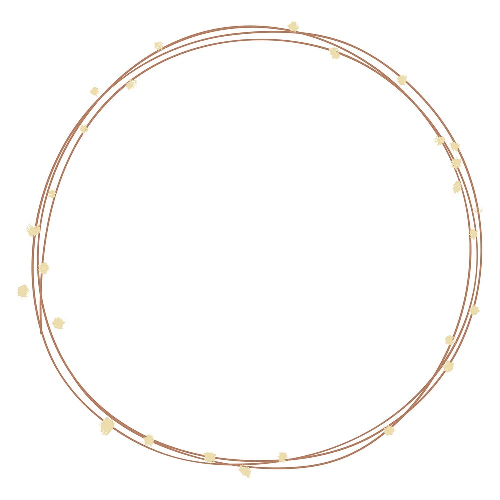 Minimalist circular frame with delicate gold accents. Elegant circle design, perfect for invitations. Simple, gold-accented…