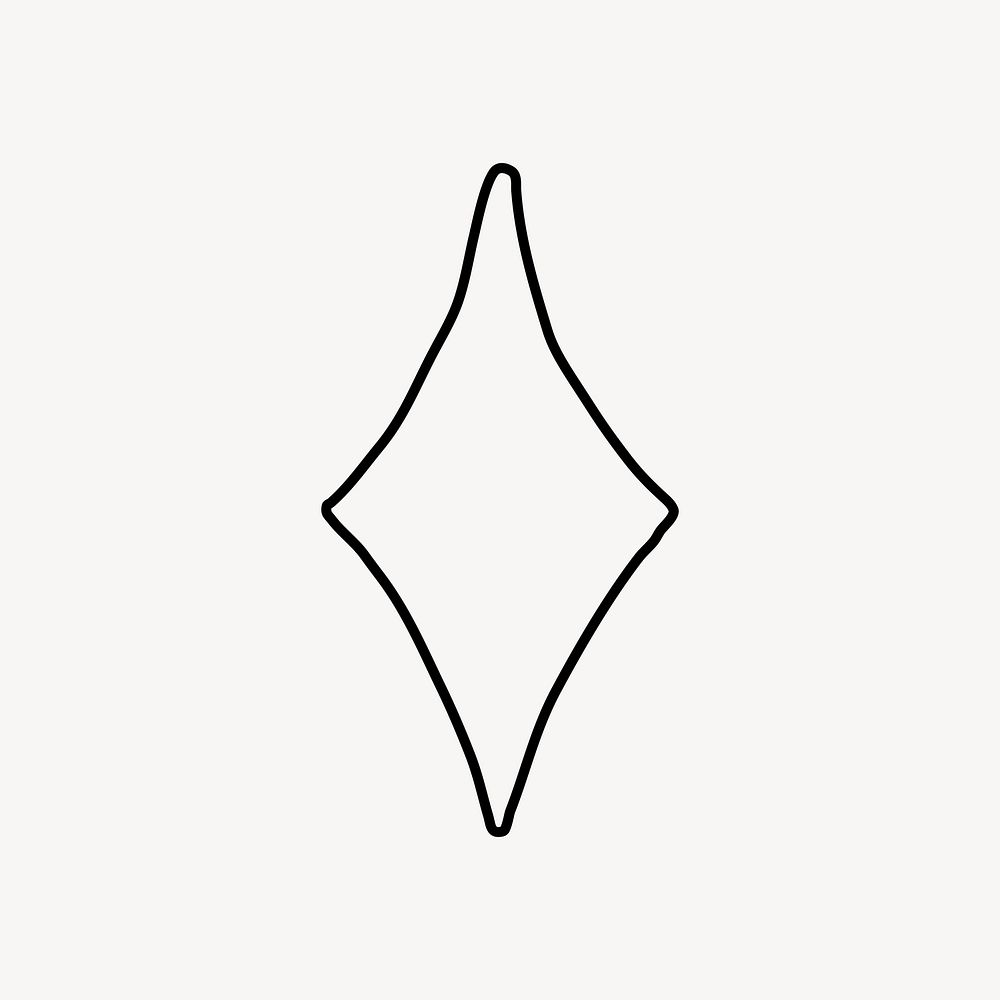 Minimalist diamond line art vector