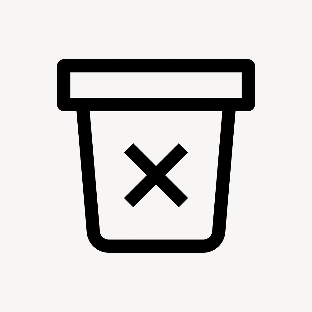 Delete icon trash bin symbol