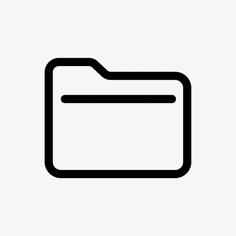 Minimalist folder icon design