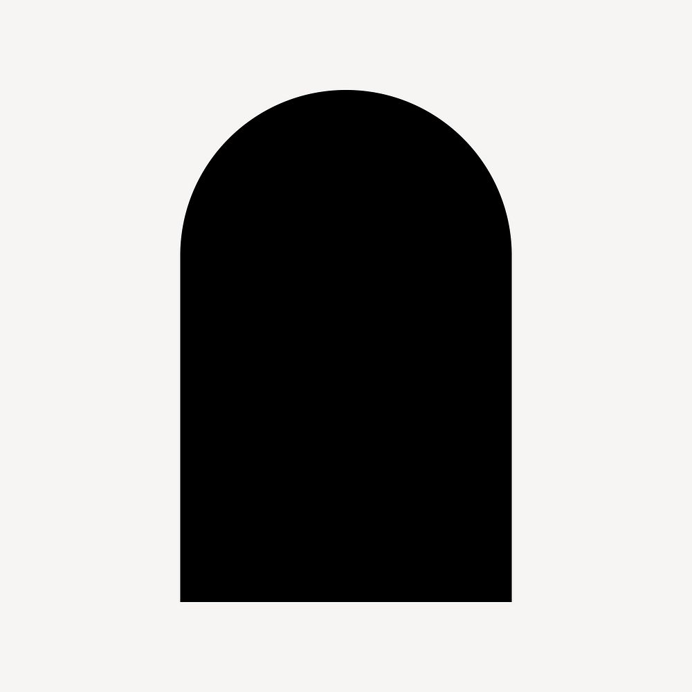 Minimalist black arch silhouette