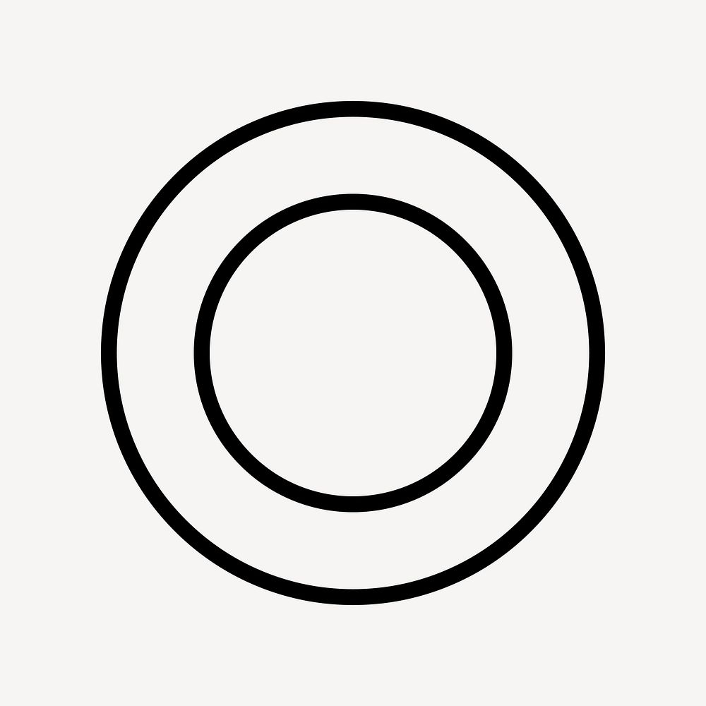 Minimalist concentric circle design vector