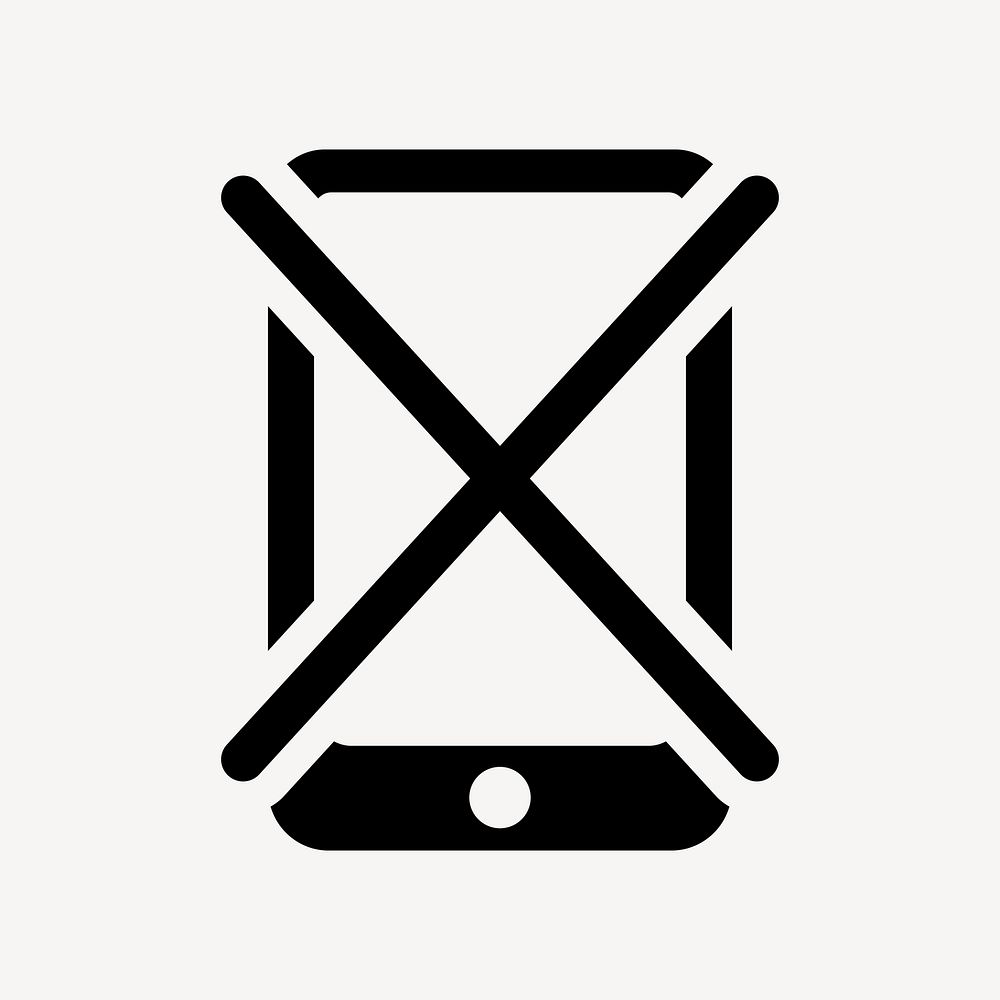 No mobile devices allowed sign, UI icon vector