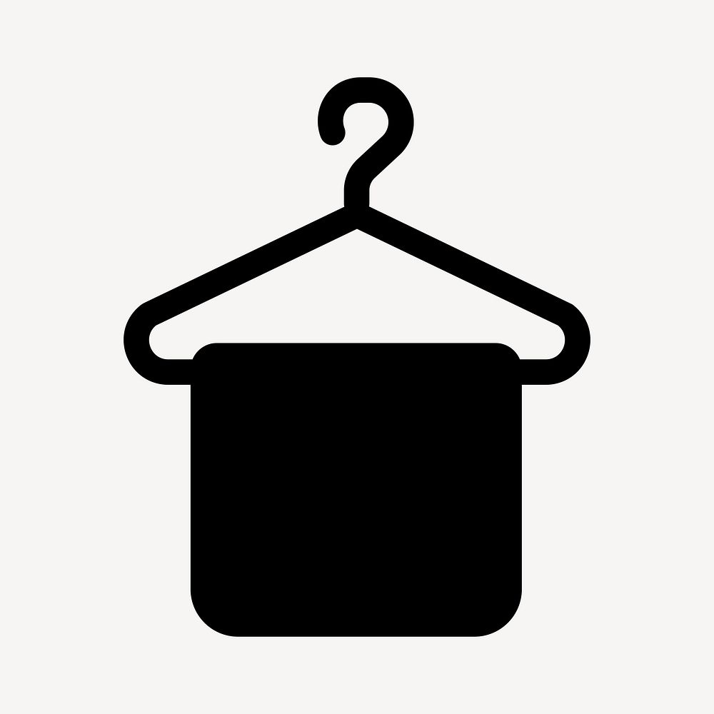 Minimalist hanger with towel, UI icon