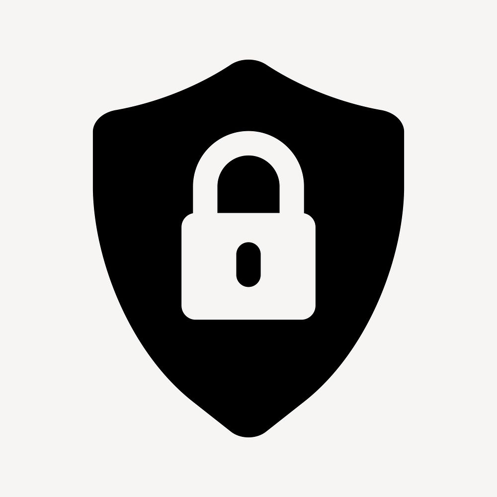 Security with lock, UI icon vector