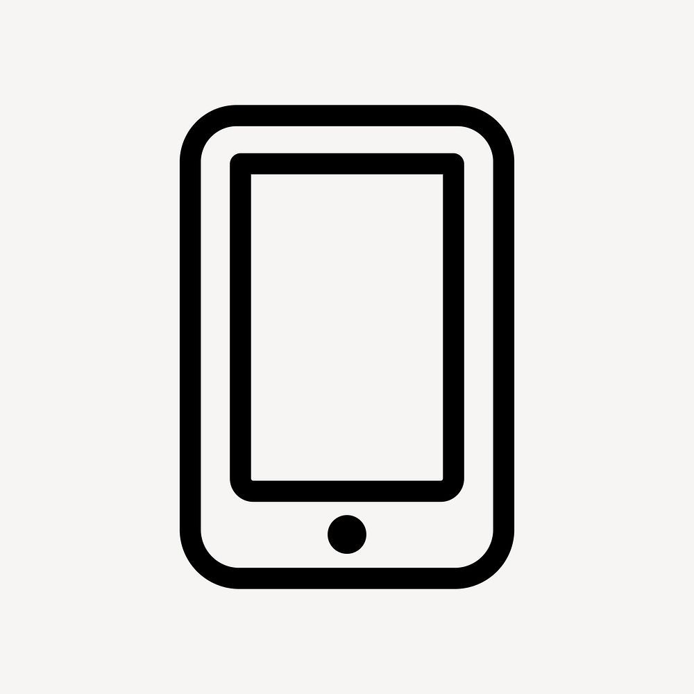 Minimalist smartphone design, UI icon vector