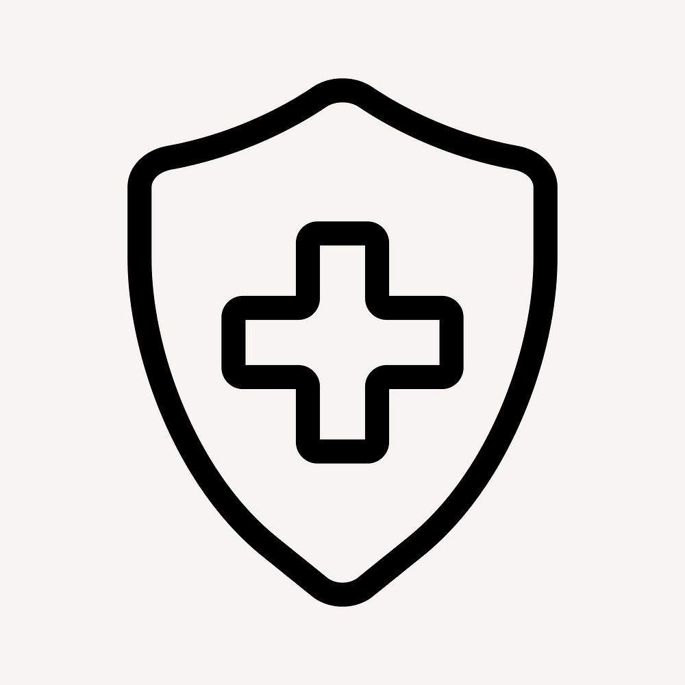 Healthcare protection symbol, UI icon vector