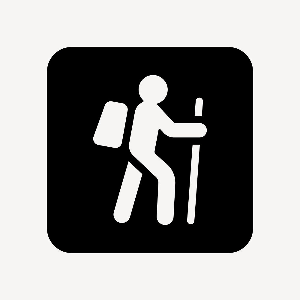 Hiking symbol design, UI icon vector