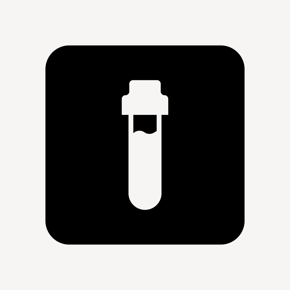 Laboratory test tube, UI icon vector