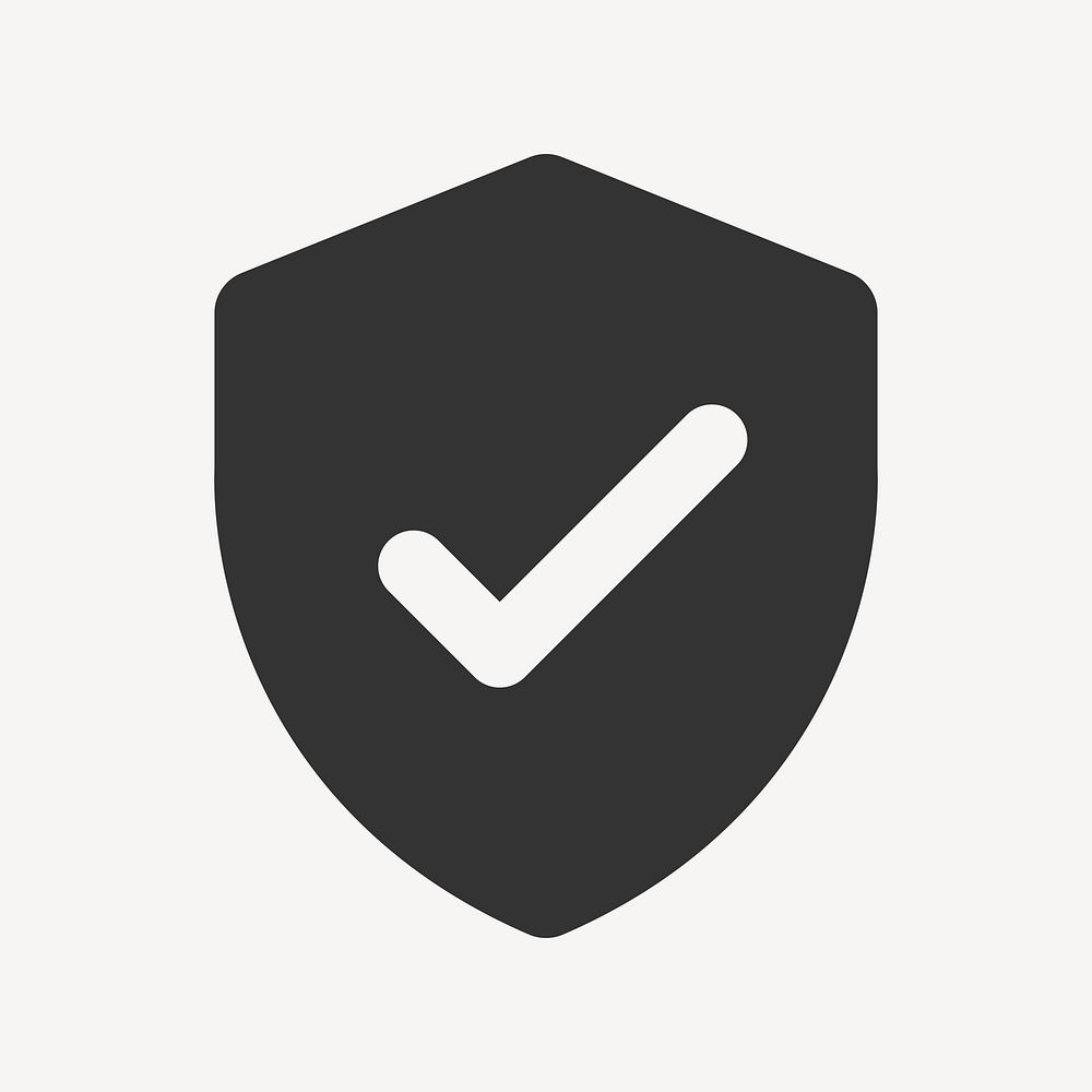 Security assurance checkmark icon isolated on white