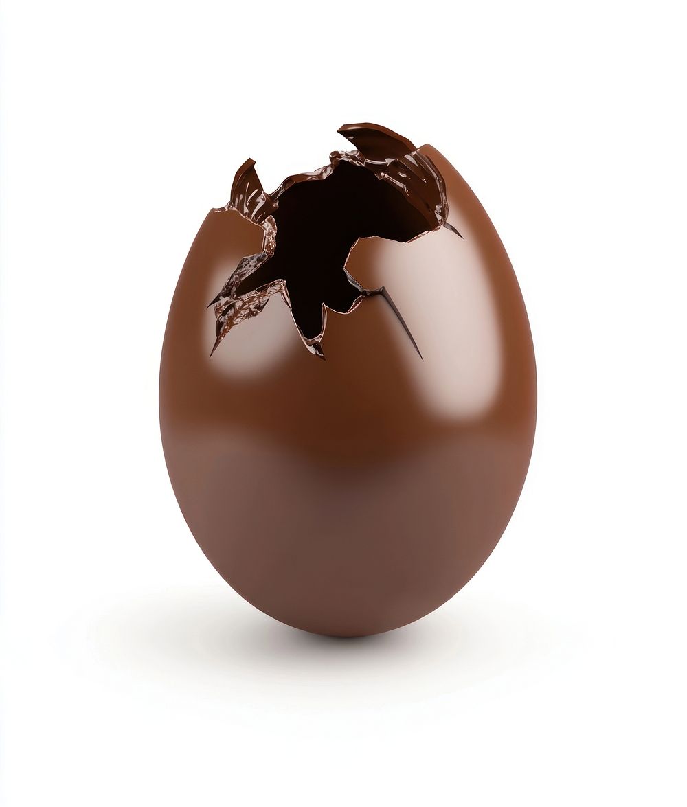 Chocolate Easter egg easter delicious cracked.