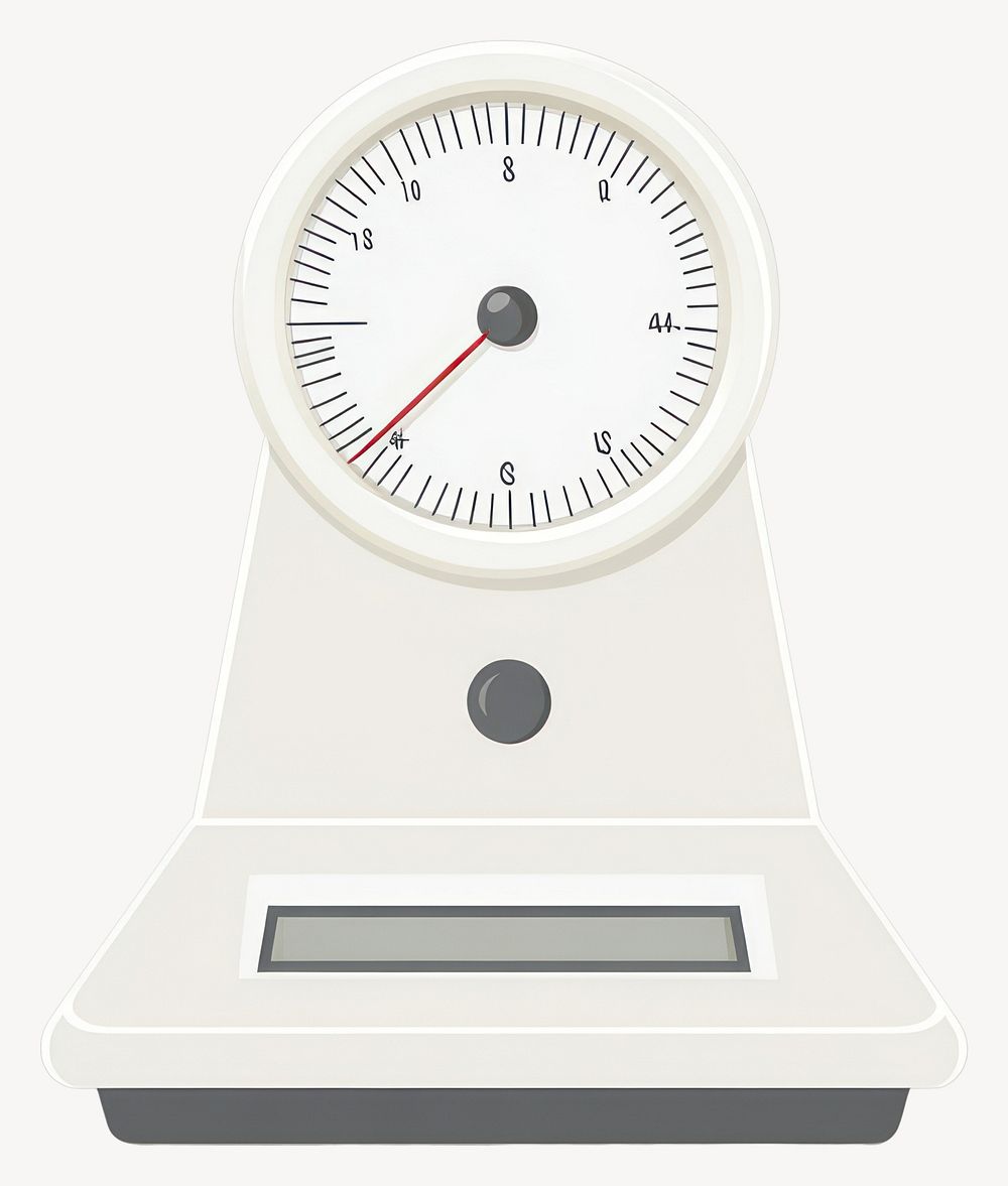 White scale design measurement appliance vector