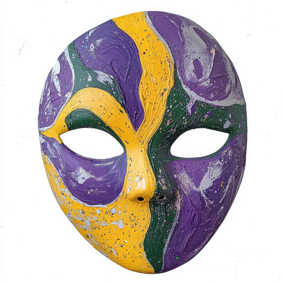 Mardi Gras carnival mask colors purple yellow.