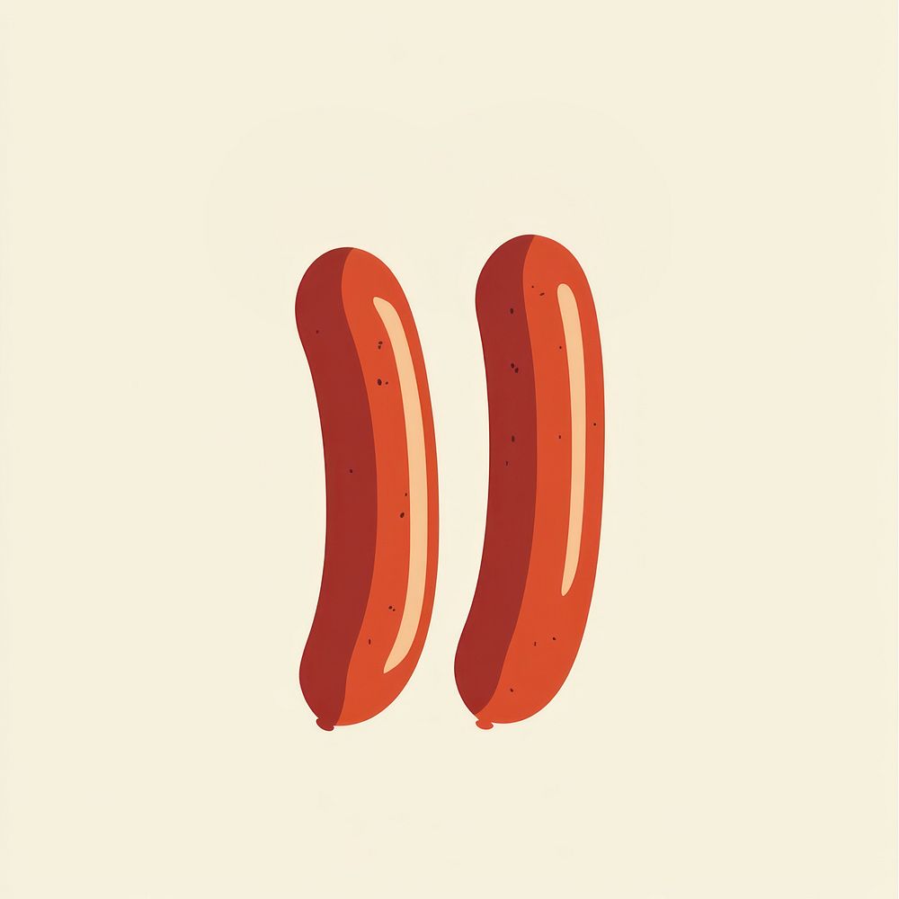 Sausage illustration sausages simple.