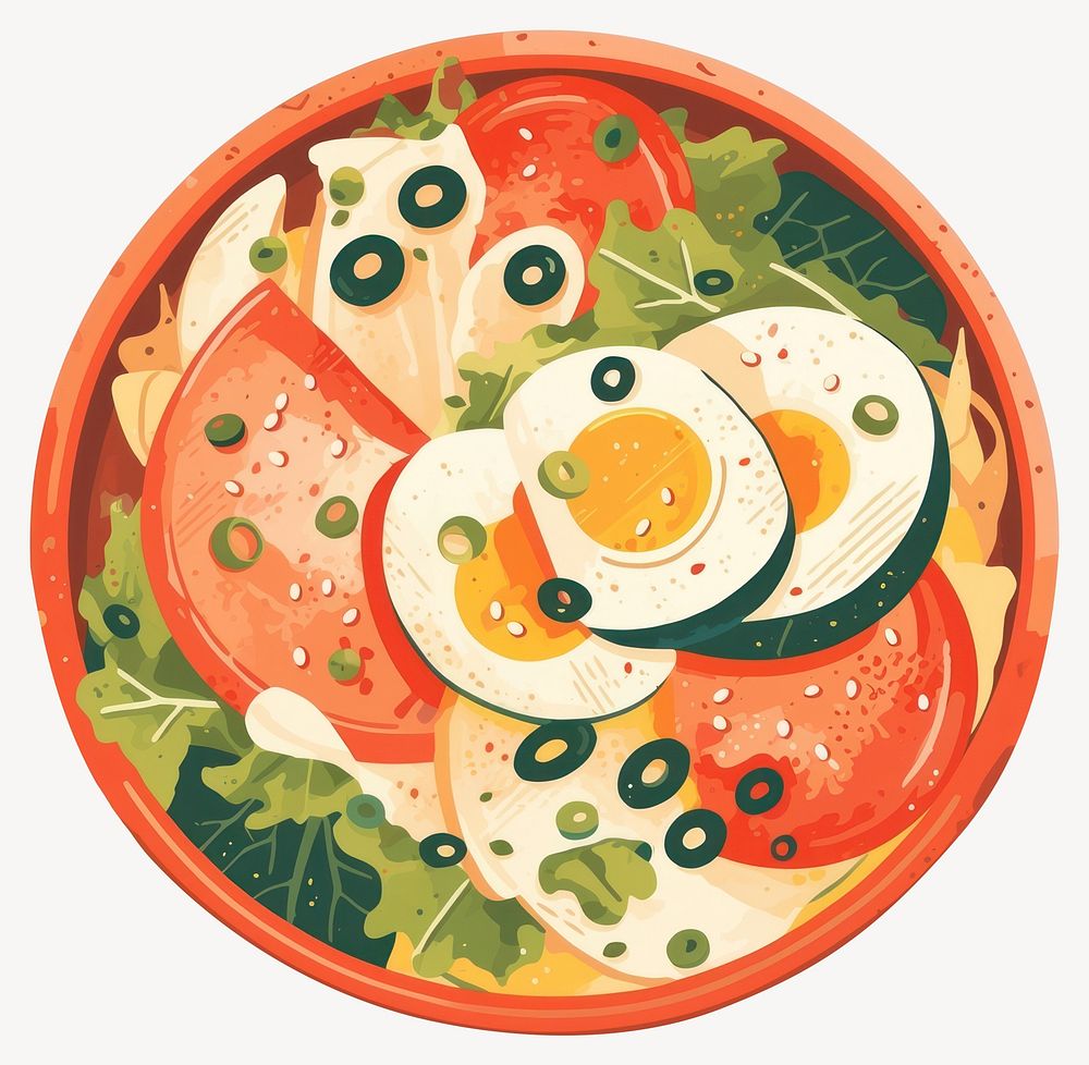 Salad illustration food meal vector