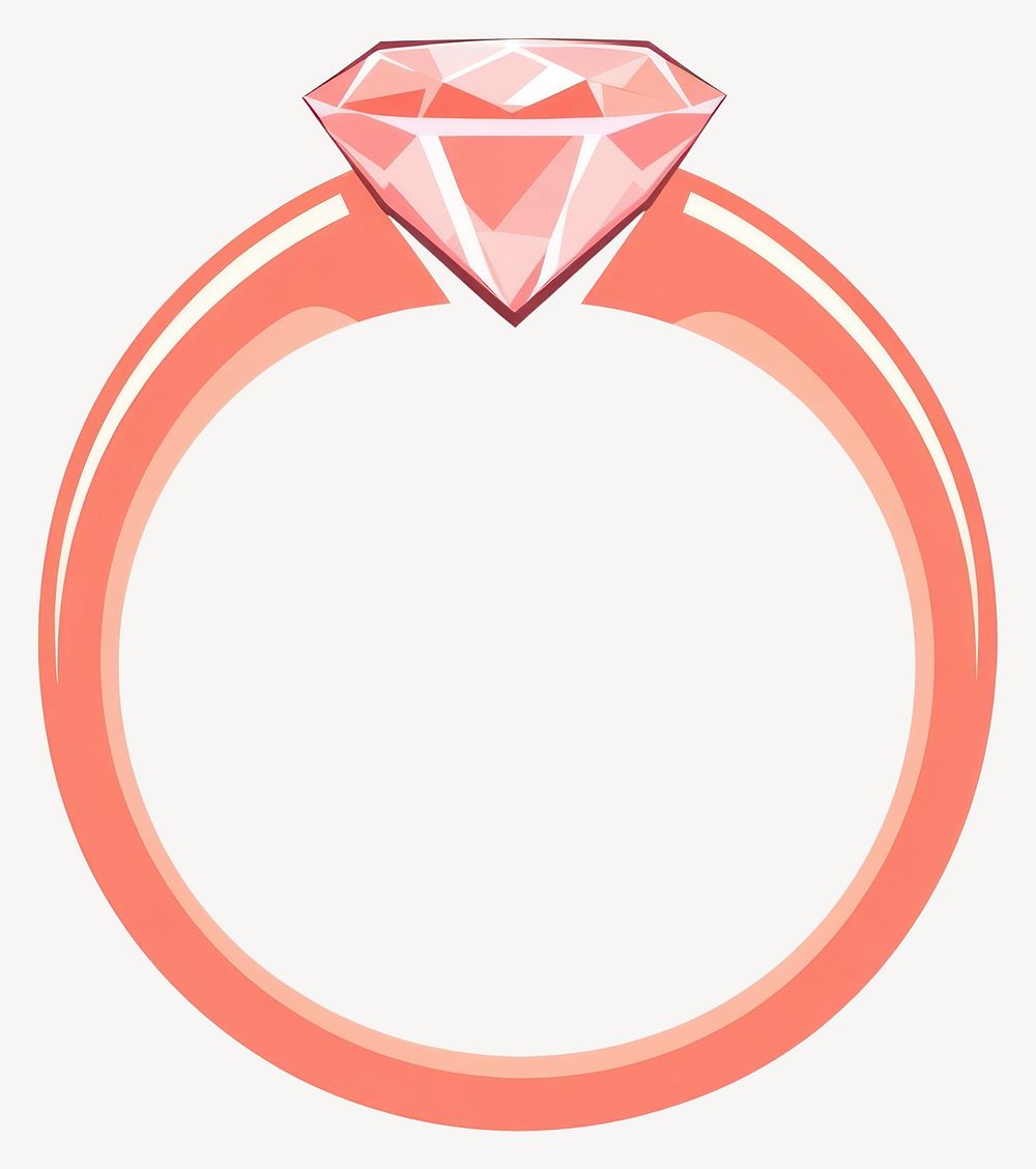 Diamond ring illustration gemstone jewelry vector