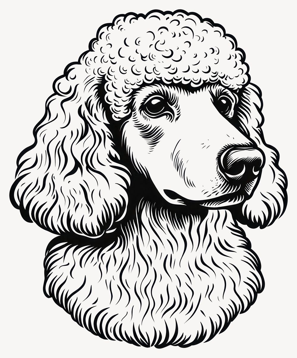 Poodle art illustration drawing vector