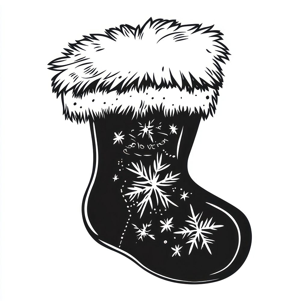 Xmas stocking illustration christmas design.