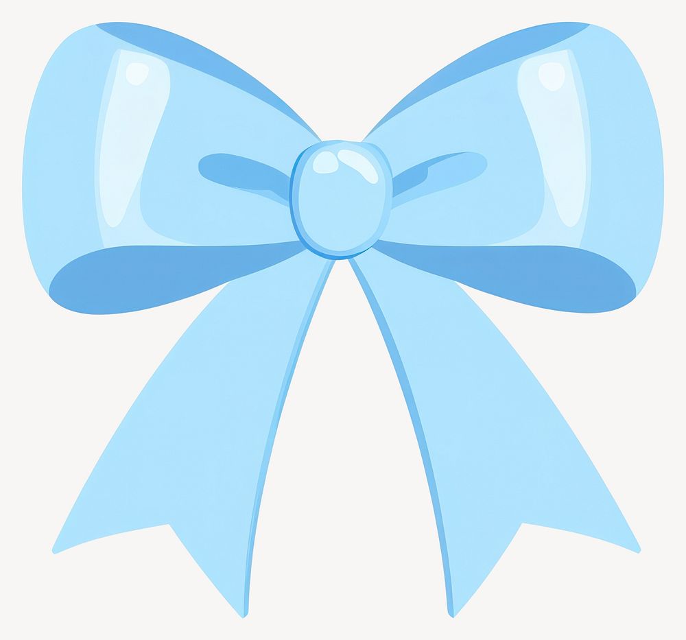 Blue bow ribbon illustration accessories decorative vector