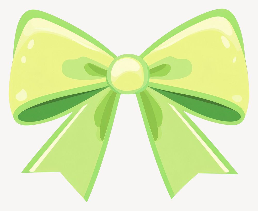 Green bow ribbon illustration accessories accessory vector