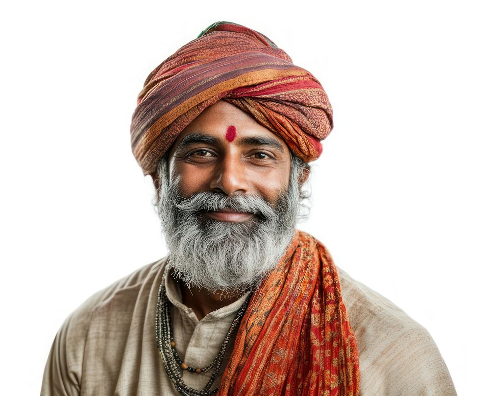 Indian man clothing turban photo.