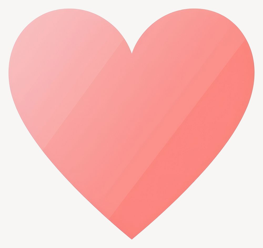 Pink heart icon illustration minimal valentine's vector