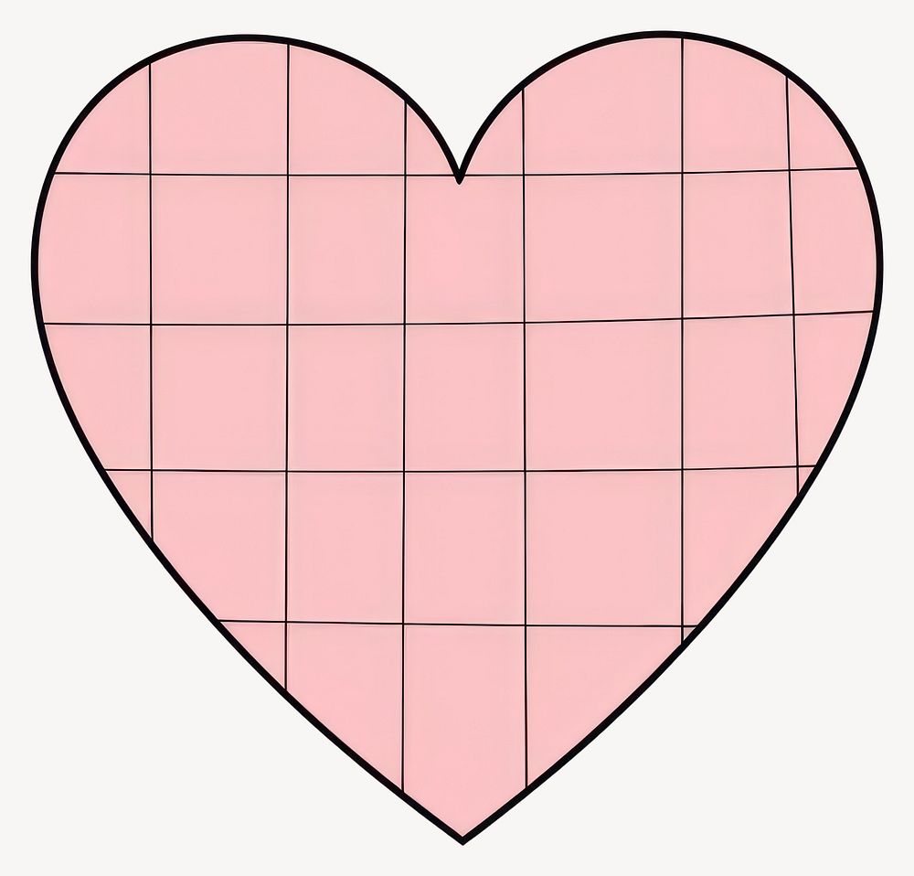 Pink heart icon pattern grid grid pattern vector