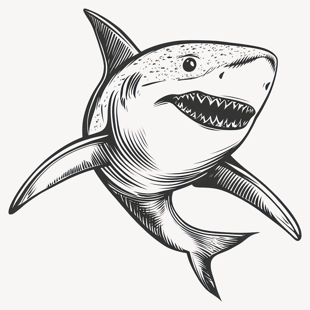 Shark art illustration drawing vector